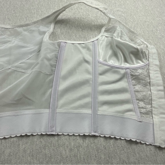 EXQUISITEFORM RN#139861 POSTURE SUPPORT WOMEN’S LONGLINE / BRA SIZE:36C WHITE - Picture 14 of 15